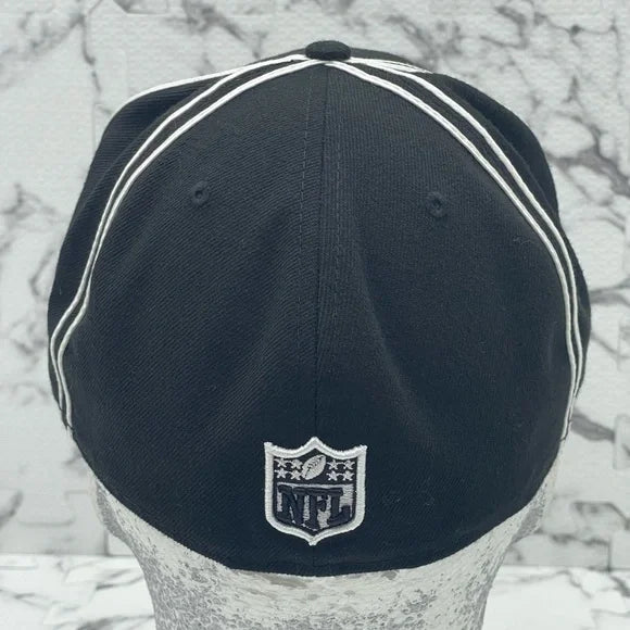 Men's New Era Cap Black | White Double Pipping Raiders NFL 59FIFTY Hats NWT