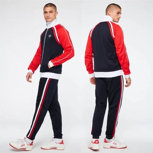 Men’s Sergio Tacchini Navy | Red | White Casual Tracksuit NWT