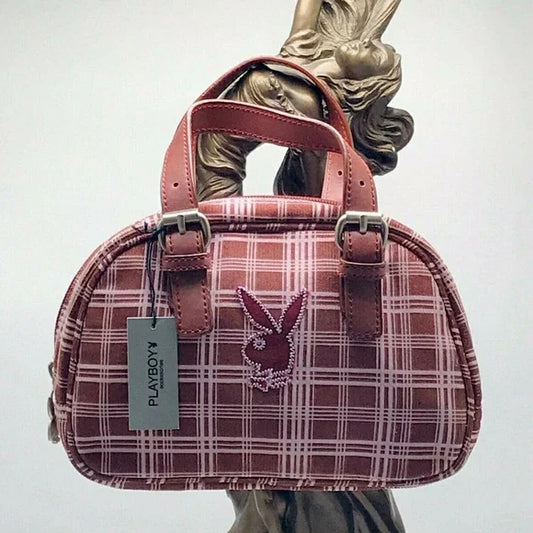 Women’s Playboy Mini Plaid Burgundy Handbags NWT