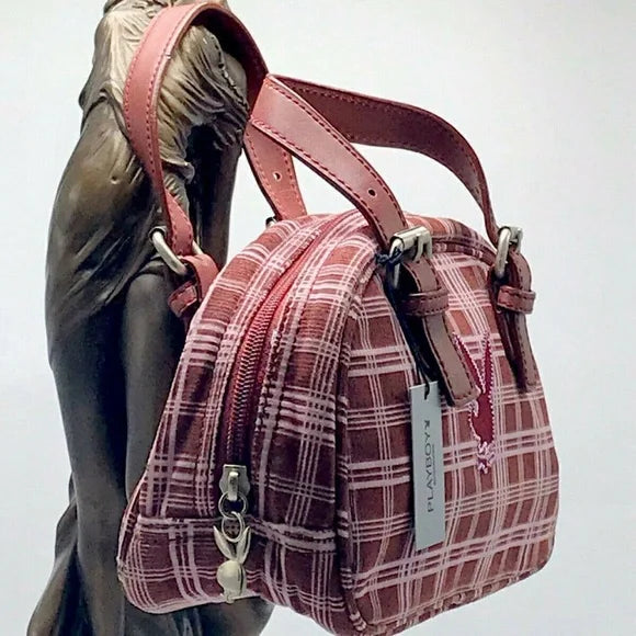 Women’s Playboy Mini Plaid Burgundy Handbags NWT