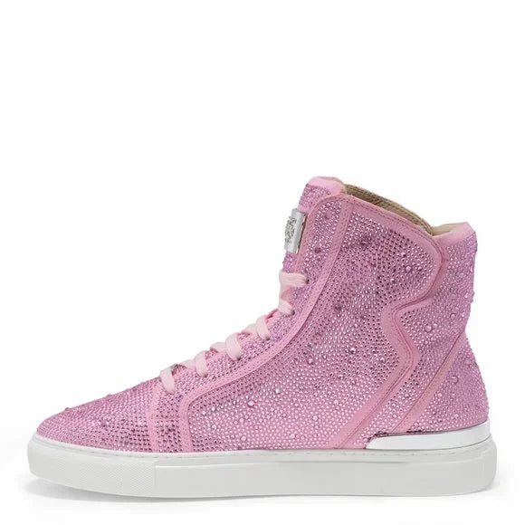 Men's J75 By Jump Sestos Pink All Over Jewel High Top Fashion Sneakers NWT