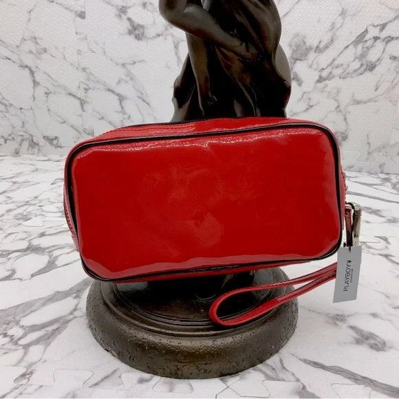 Women’s Playboy Red | Black Patent Fashion Make Up Bag NWT