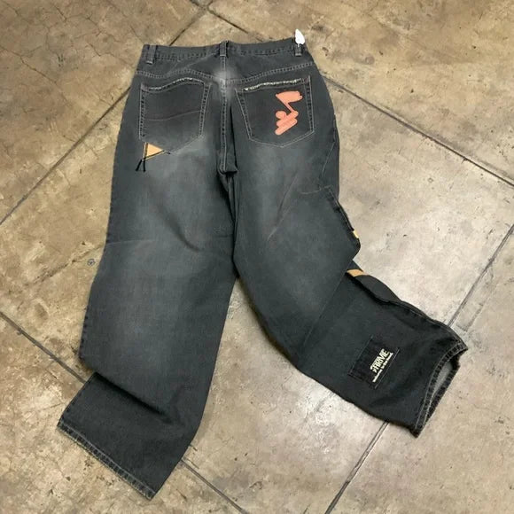 Men's Arme Black Faded Denim Pants NWT