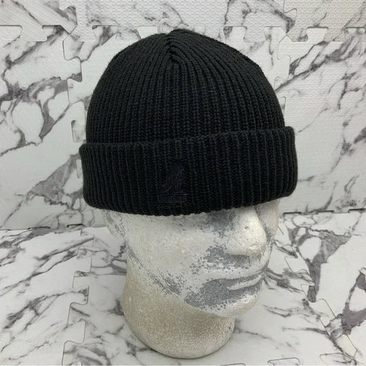 Men's Kangol Black Cardinal 2 Way Cuff Pull On Casual Beanies NWT