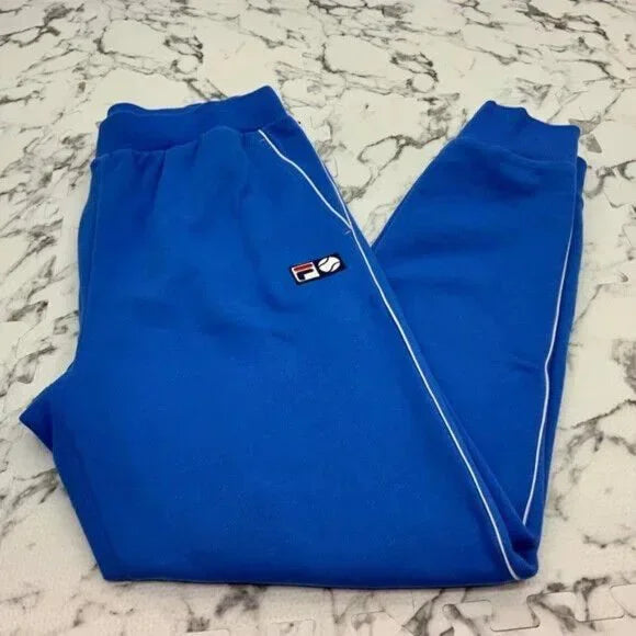 Men’s Fila Blue | Peach | White Pipping Organic Fleece Casual Tracksuits NWT