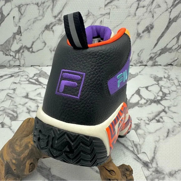 Men’s Fila MB Orange | Purple | Black | Gardenia Mid-Top Sneakers NWT