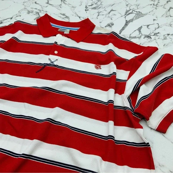 Men’s Rocawear Red | White | Navy Big & Tall Polo Shirt NWT