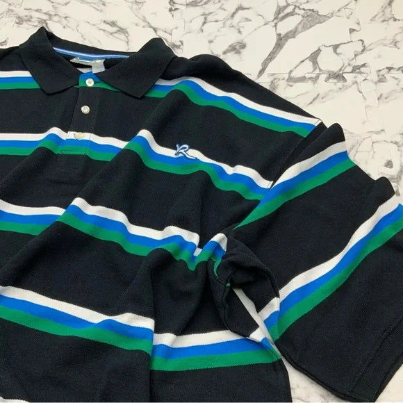 Men’s Rocawear Black | White | Blue | Green Big & Tall Polo Shirt NWT