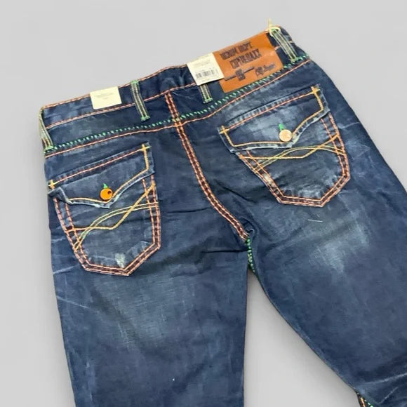 Men's Cipo & Baxx C44006 Blue Regular Fit Denim Pants NWT