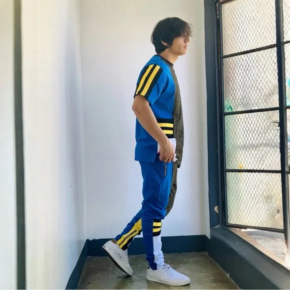 Men’s Makobi Royal Blue | Yellow | Black | White Bestseller Tracksuit NWT