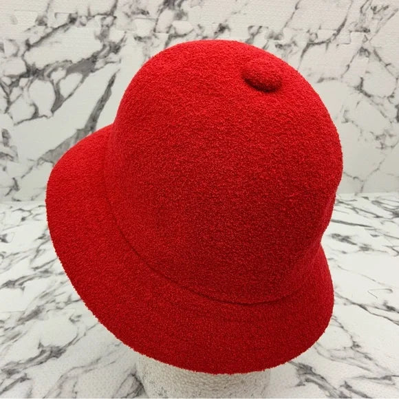 Men's Kangol Red | Khaki Bermuda Casual Bucket Hat NWT &