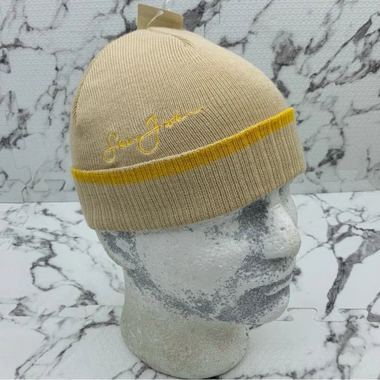 Men's Sean John Khaki | Yellow Casual Cuff Beanies NWT