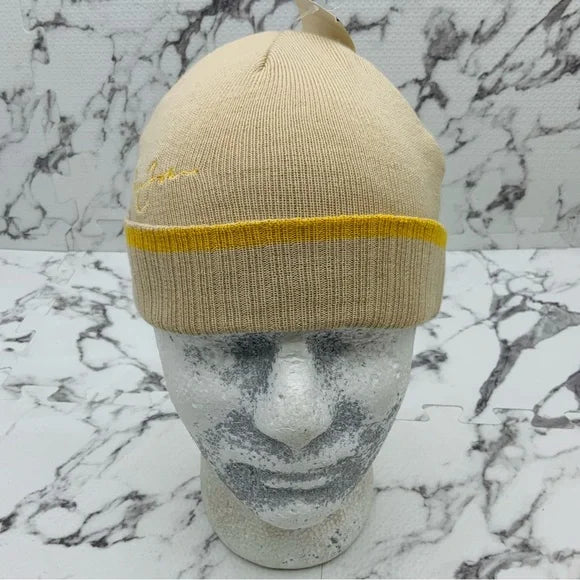 Men's Sean John Khaki | Yellow Casual Cuff Beanies NWT