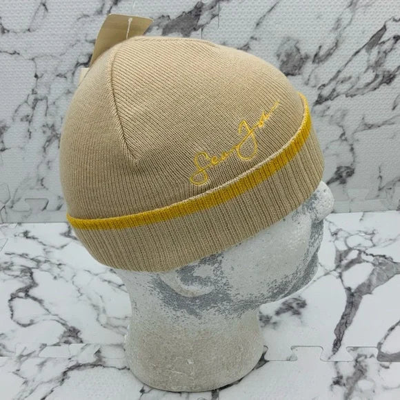 Men's Sean John Khaki | Yellow Casual Cuff Beanies NWT