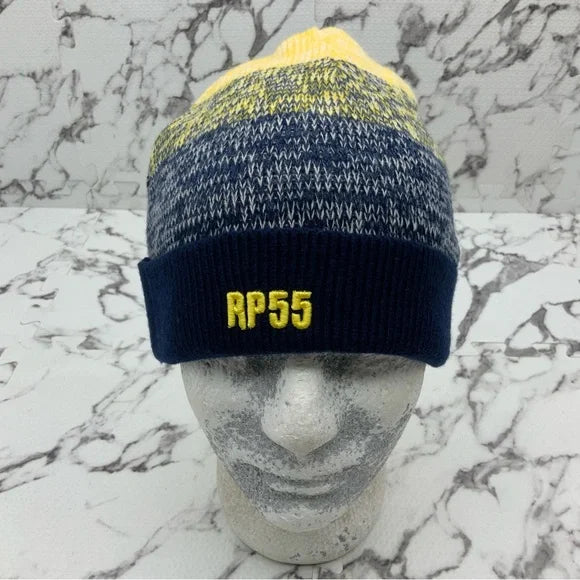 Men's RP55 Yellow | Navy Cuff Casual Beanies NWT