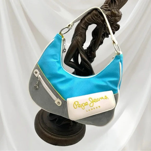 Women’s Pepe Jeans Turquoise | Grey | White Handbags NWT