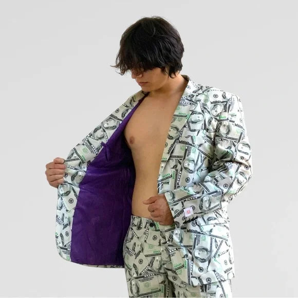 Men’s Cashanova Cream | Green | Black Suit NWT