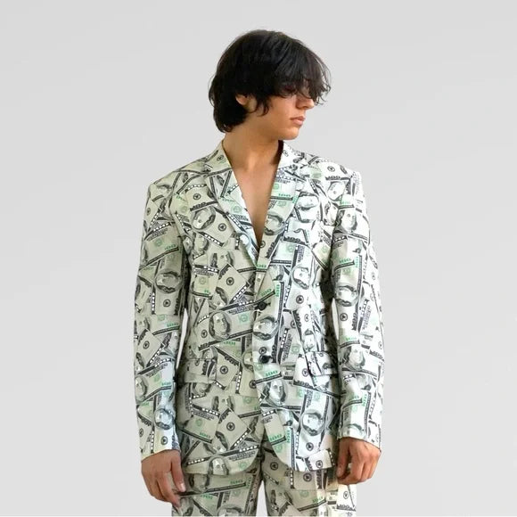 Men’s Cashanova Cream | Green | Black Suit NWT