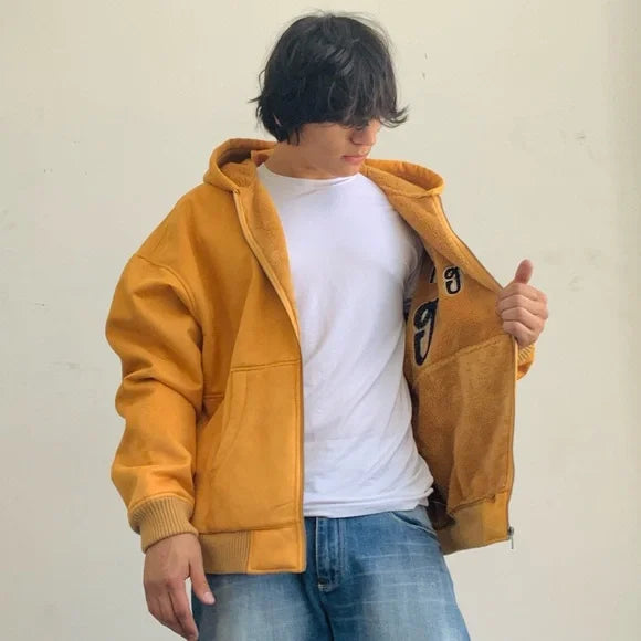 Men’s GRMY Mustard Full Zip Hooded Jacket NWT