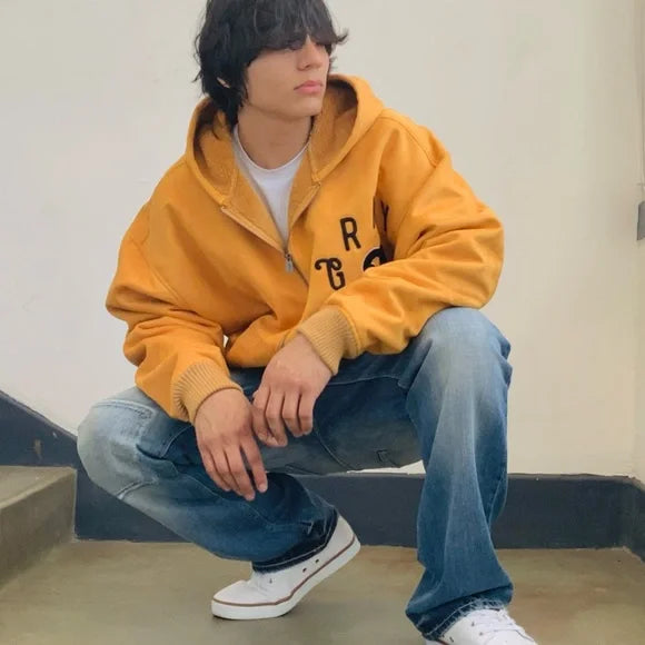 Men’s GRMY Mustard Full Zip Hooded Jacket NWT