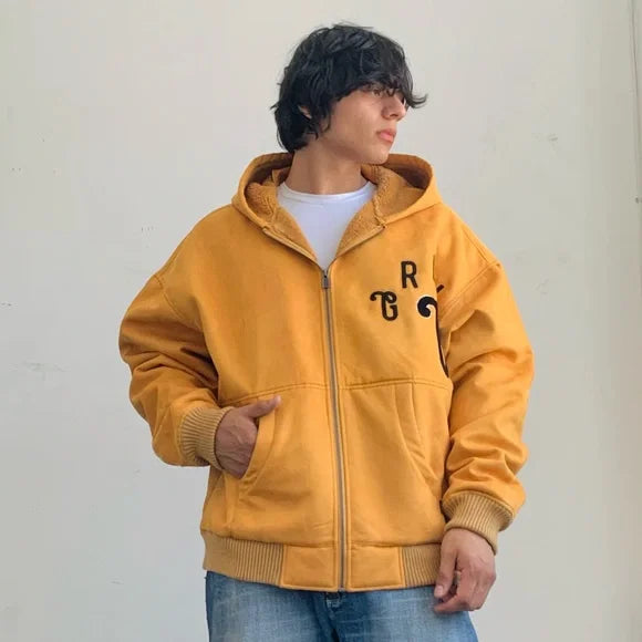 Men’s GRMY Mustard Full Zip Hooded Jacket NWT
