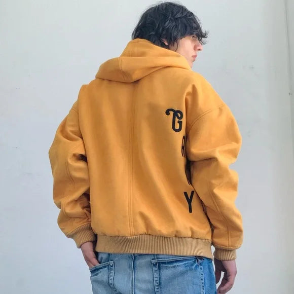 Men’s GRMY Mustard Full Zip Hooded Jacket NWT