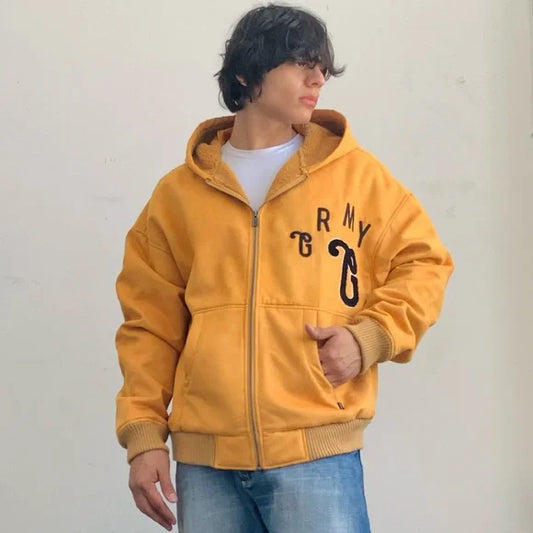 Men’s GRMY Mustard Full Zip Hooded Jacket NWT