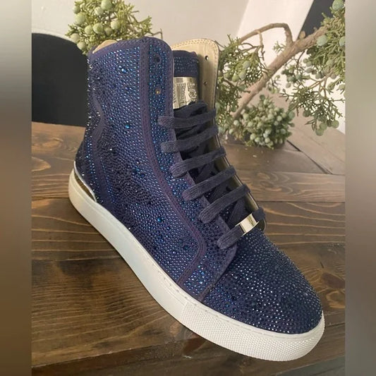 Men's J75 by Jump Sestos Navy High Top Fashion Sneakers NWT