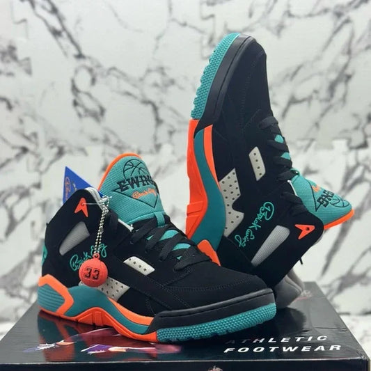 Men’s PATRICK EWING Athletics WRAP OG Black | Teal | Orange Sneaker NWT