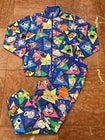 Men's Nickelodeon Blue | Multicolor All Over Windbreaker Tracksuit