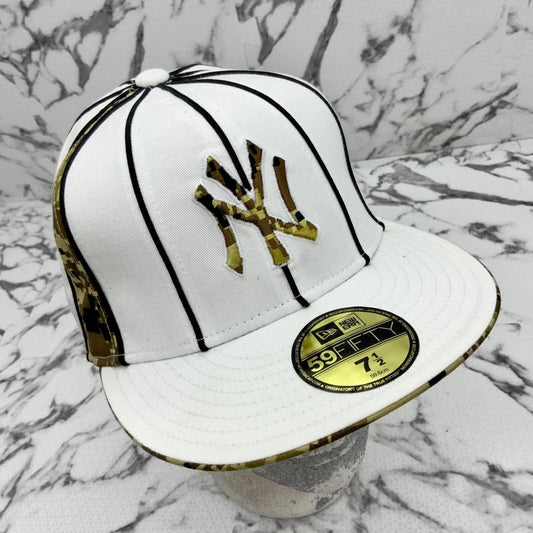New Era Cap MLB NY Yankees White | Black Pipping | Desert Digital Camo 59FIFTY