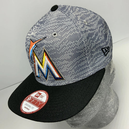 New Era Cap MLB Miami Marlins Grey | Black 9FIFTY Snapback Hat