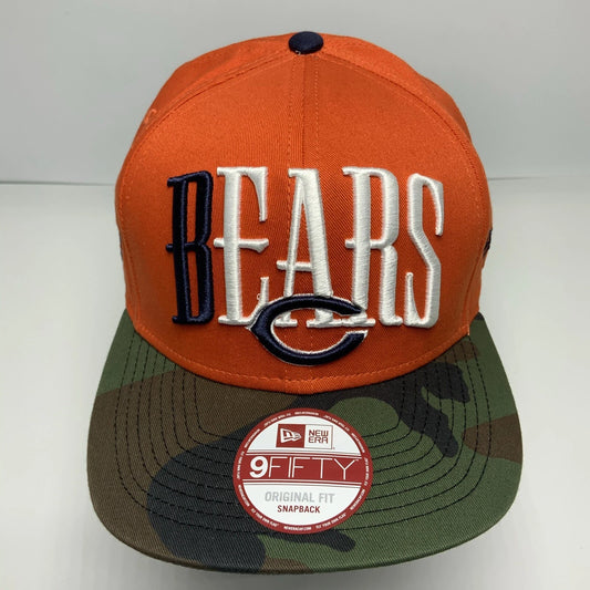 Men's New Era Cap NFL Chicago Bears Orange Camouflage 9FIFTY Snapback Hat