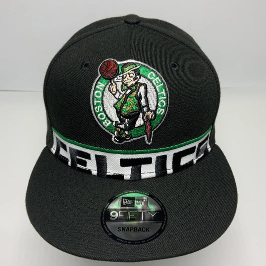 Men's New Era Cap NBA Boston Celtics Black | White 9FIFTY Snapback Hat