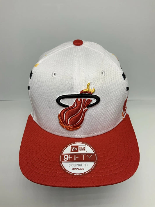 New Era Cap NBA Miami Heat White Red 9FIFTY Snapback Hat