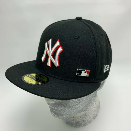 New Era Cap MLB NY Yankees Black White Red 59FIFTY Hat