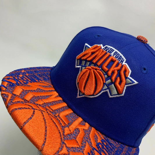 New Era Cap NBA NY Knicks Royal Blue Orange Embroidered 9FIFTY SnapBack Hat