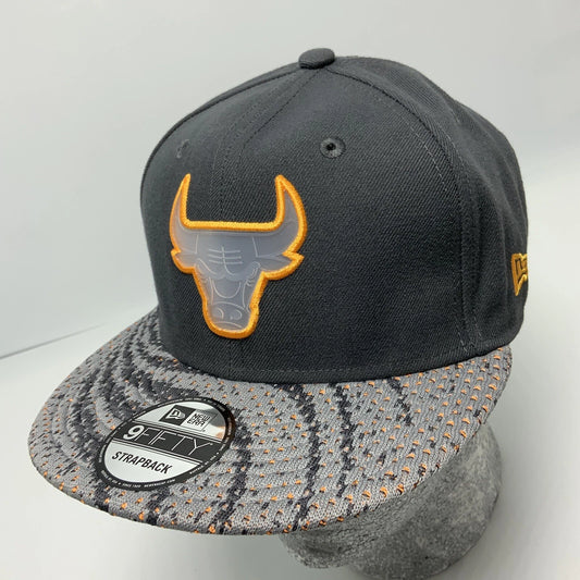 New Era Cap NBA Chicago Bulls Black Grey Animal Print 9FIFTY Strapback Hat
