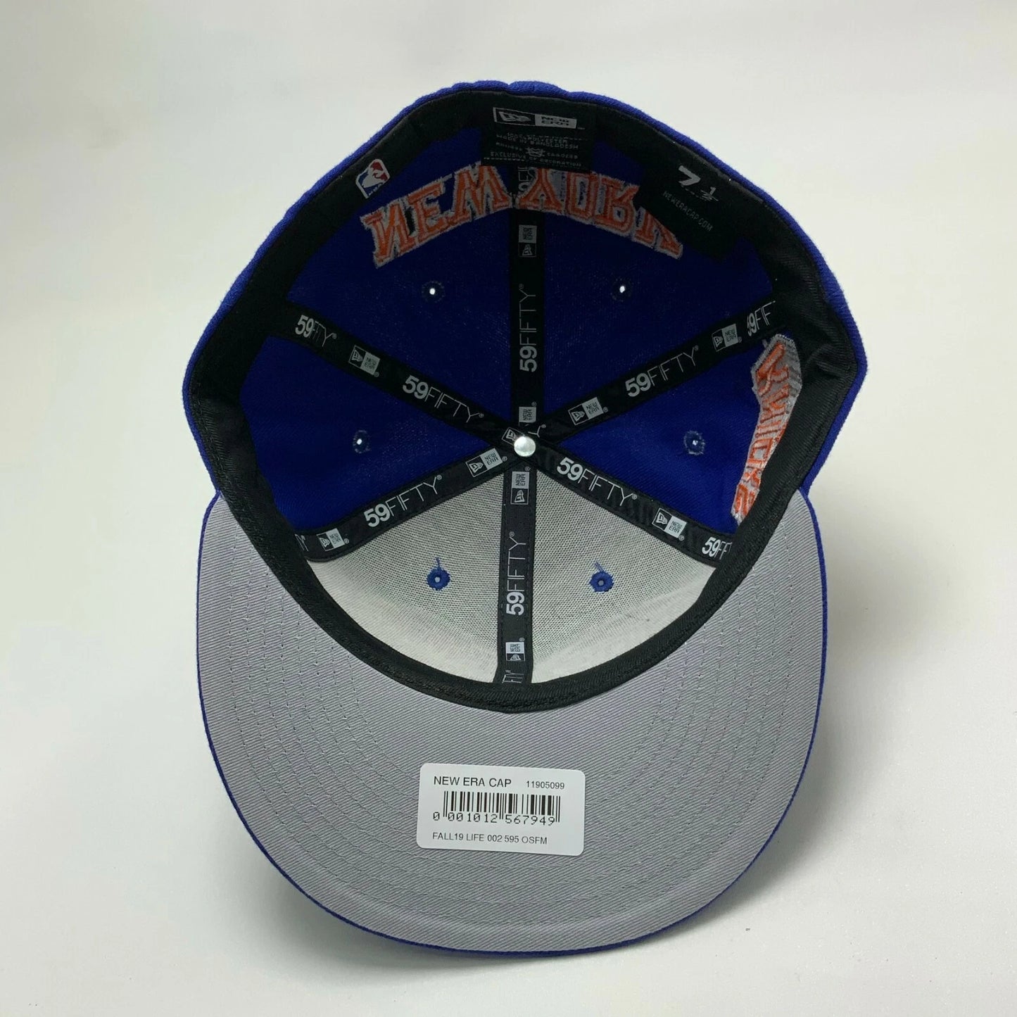 New Era Cap Royal Blue Orange All Over Logo 59FIFTY NY Knicks Limited Edition