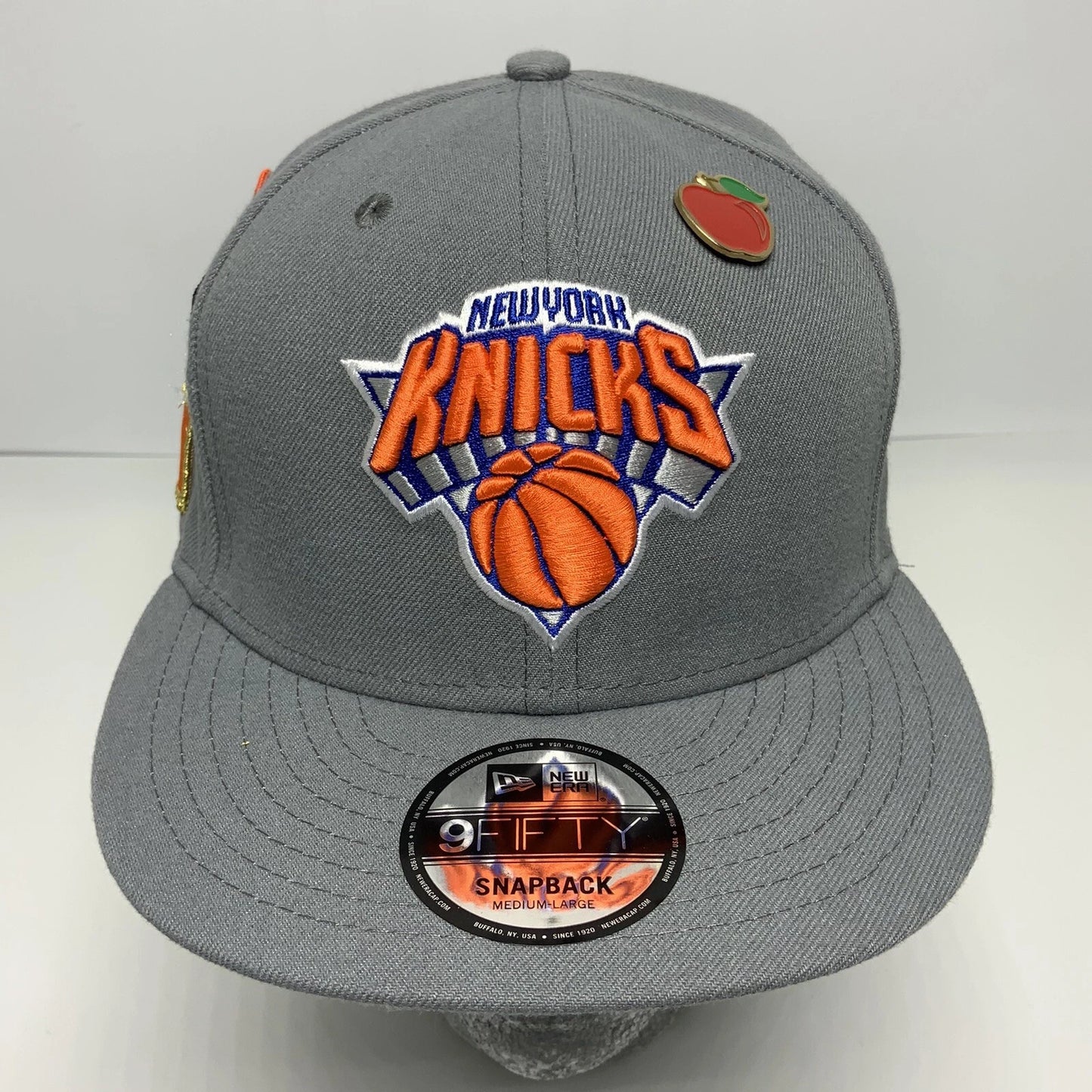 Men's New Era Cap Grey | Orange NY Knicks 9FIFTY NBA LIMITED EDITION