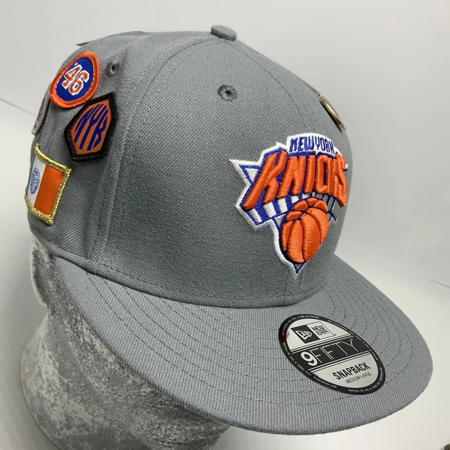 Men's New Era Cap Grey | Orange NY Knicks 9FIFTY NBA LIMITED EDITION