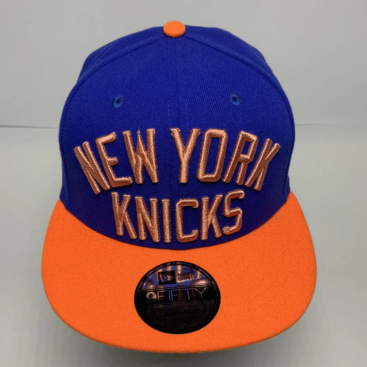 New Era Cap NBA NY Knicks Royal Blue Orange 9FIFTY Snapback Hat