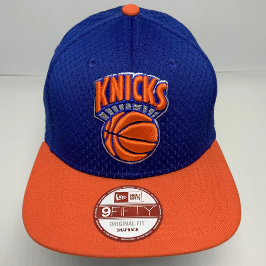 New Era Cap NBA NY Knicks Royal Blue Orange Mesh 9FIFTY Snapback Hat