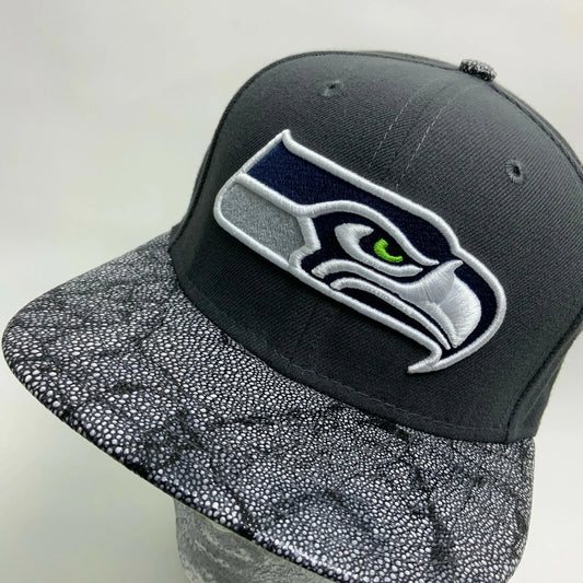 Men's New Era Cap NFL Seattle Seahawks Charcoal Grey Designed 9FIFTY Snapback