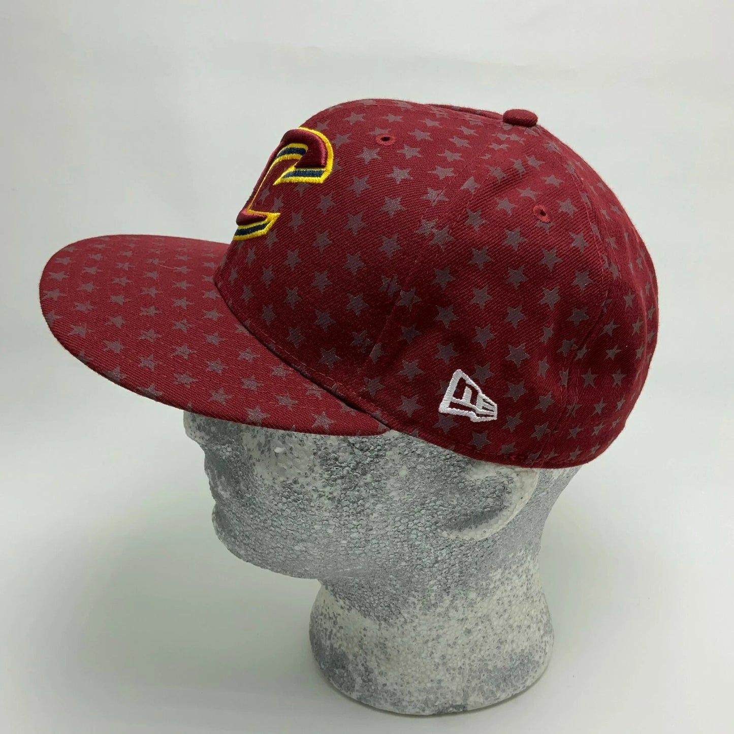 Men's New Era Cap NBA Cleveland Cavaliers Burgundy All Over 59FIFTY Hat