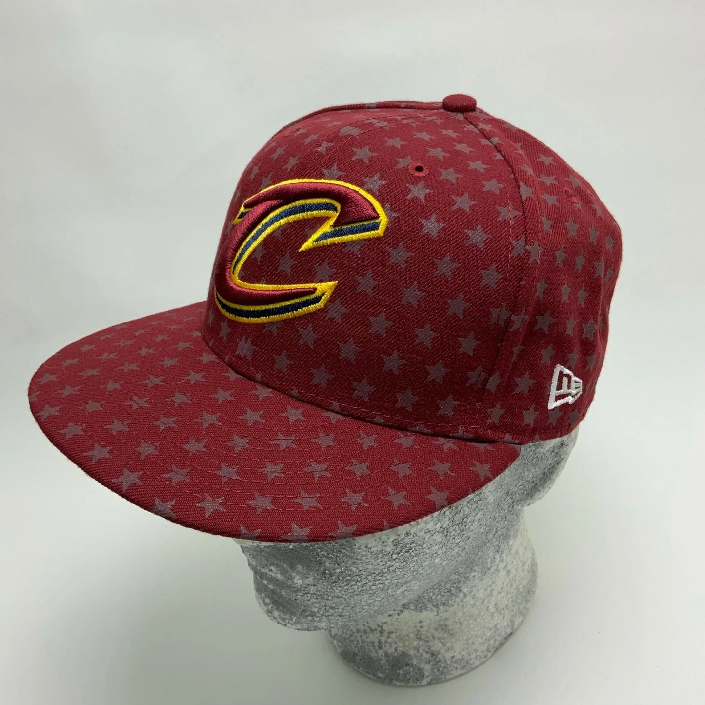 Men's New Era Cap NBA Cleveland Cavaliers Burgundy All Over 59FIFTY Hat