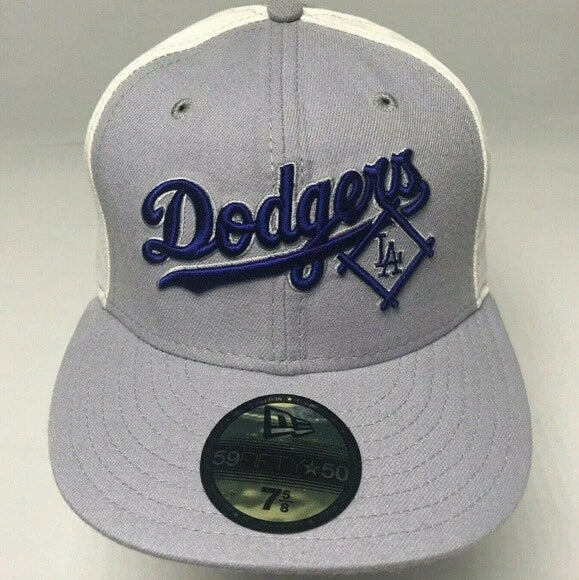 Men's New Era Cap Grey | Off White Los Angeles Dodgers 59FIFTY MLB