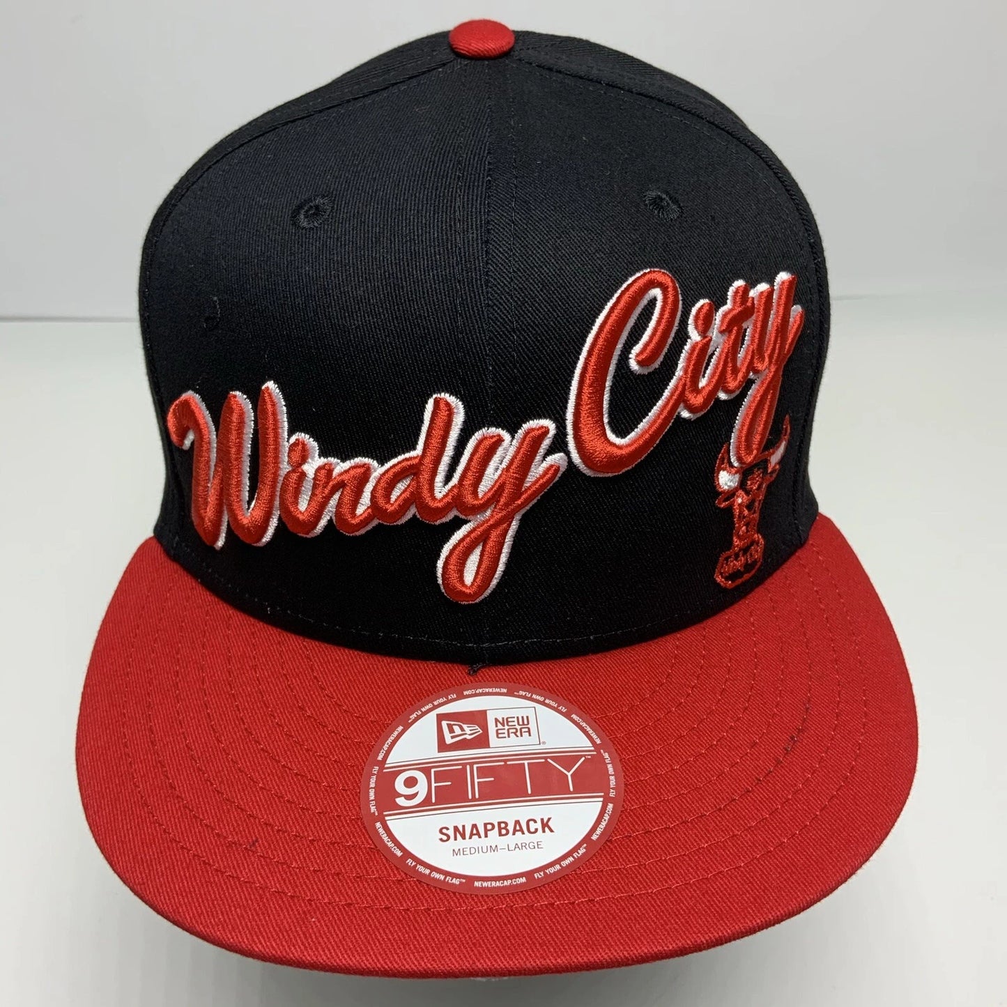 New Era Cap NBA Chicago Bulls Black Red 9FIFTY Snapback Hat