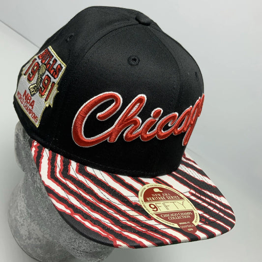 New Era Cap NBA Chicago Bulls World Champion 1991 Black 9FIFTY Snapback Hat