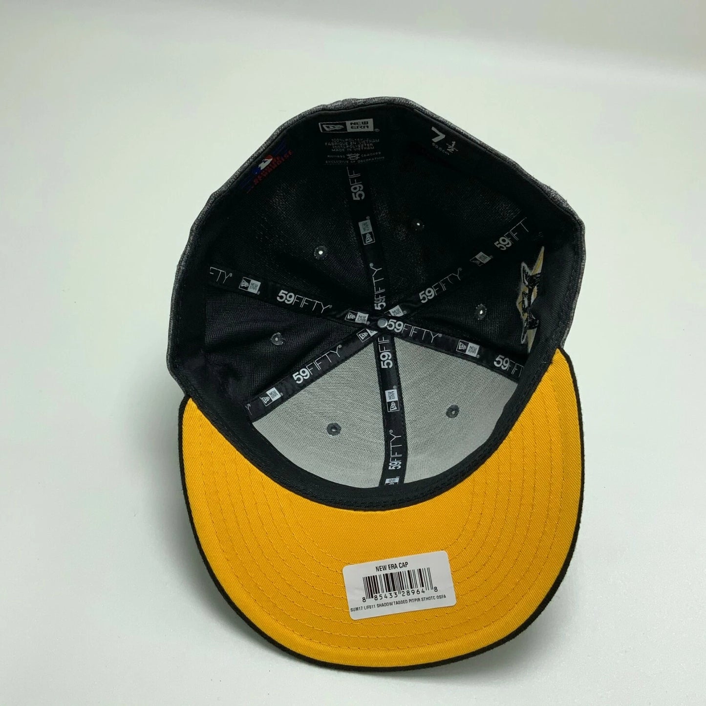 New Era Cap MLB Pittsburgh Pirates Charcoal Grey Black Yellow 59FIFTY Hat